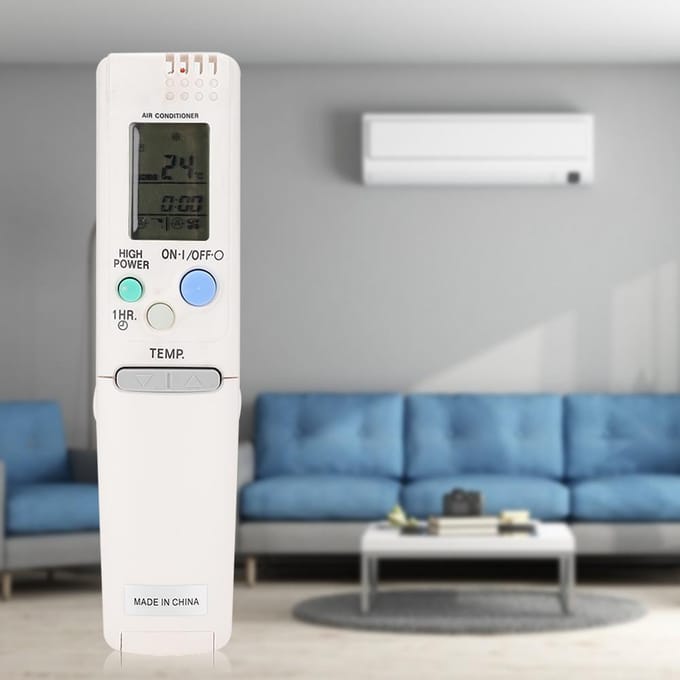 Télécommande de climatiseur ABS durable blanche pour Sanyo RCS‑4MVPS4EX blanc