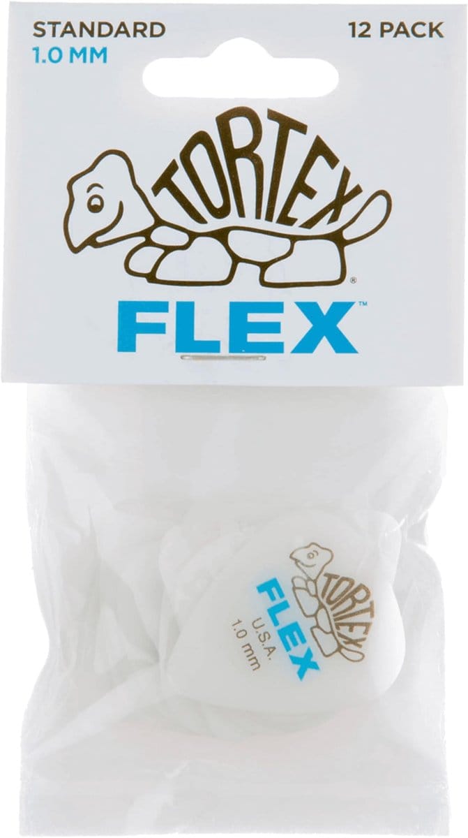 Dunlop 428P100 Tortex Flex Standard Plectrum 1.00mm 12-Pack - Plectra, zakje met 12 stuks