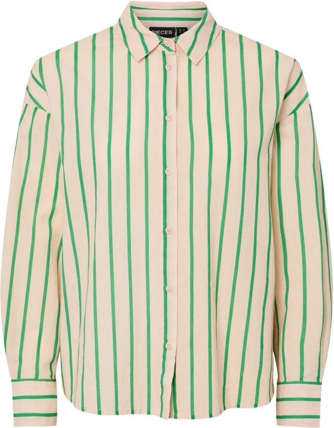 PIECES - PCJAVIA LS STRIPE SHIRT WVN - Meisjes - Blouses