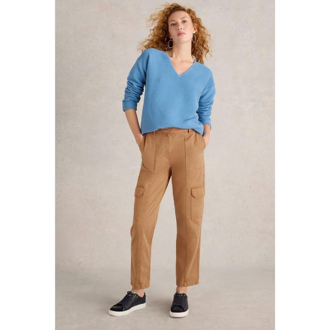 White Stuff Clover Cargo Trouser Mid Tan Taglia: 18 REGULAR | Pantaloni cargo Outlet | Donna