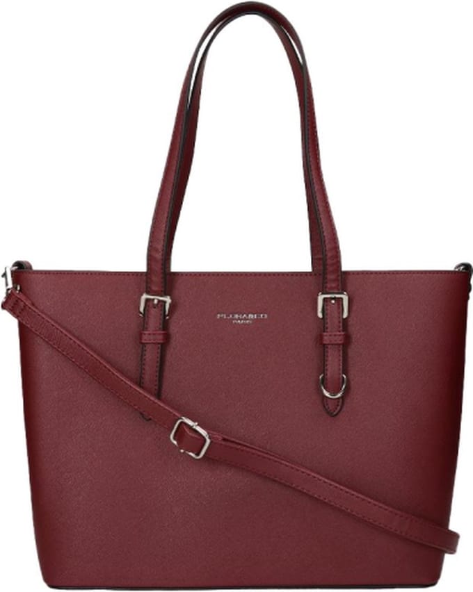 Flora & Co Nora Grote Schoudertas - Dames - Imitatieleer - Bordeaux Rood