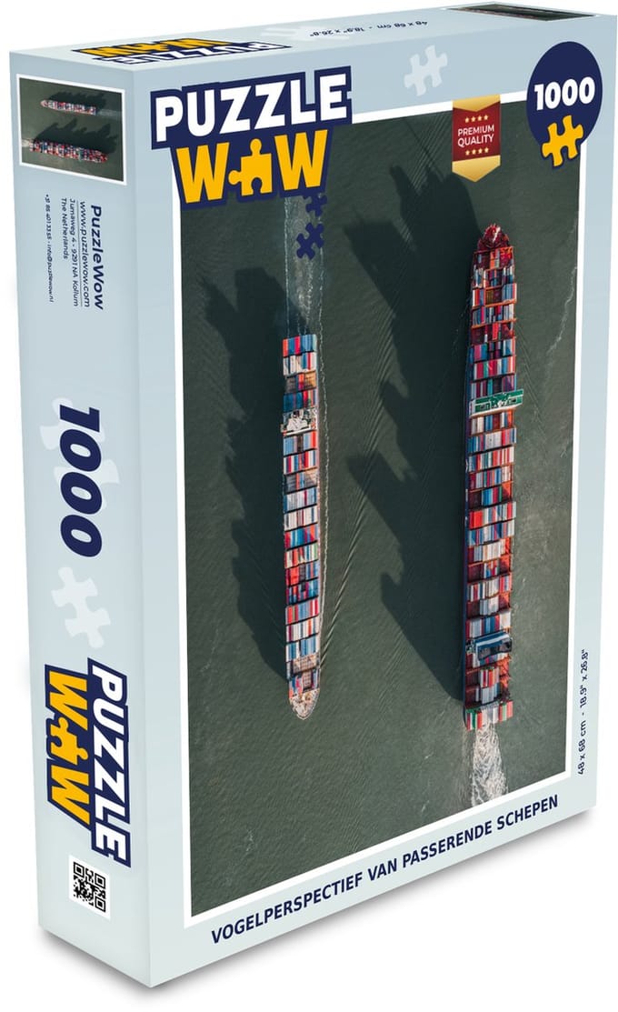 Puzzel passerende schepen - Legpuzzel - Puzzel 1000 stukjes volwassenen