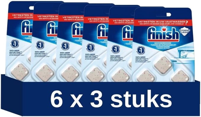 Finish Machinereiniger - Tijdens de Wasbeurt - 6 stuks - Voordeelverpakking