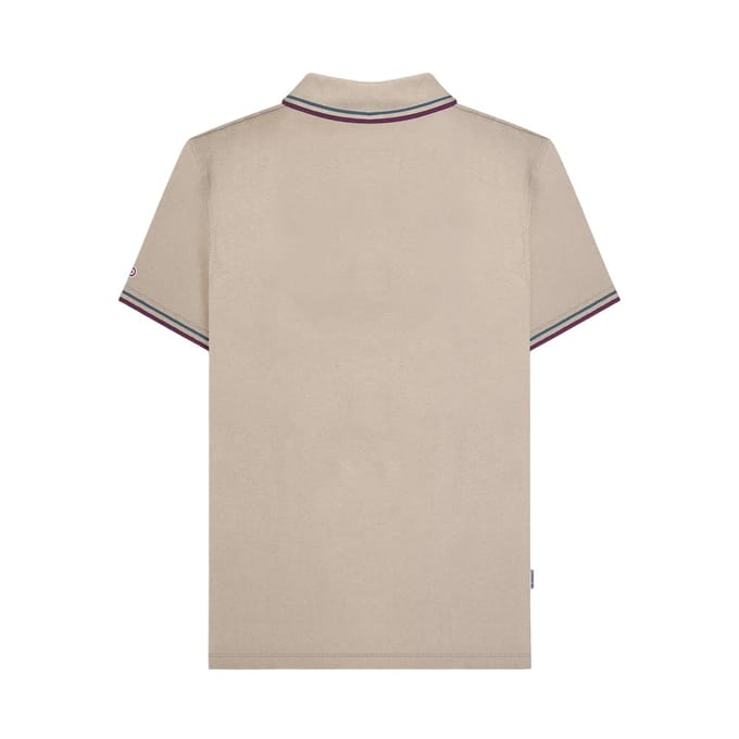 Lambretta Heren Twin Tip Poloshirt (Steen/Maan/Oceaan/Winterbloei)