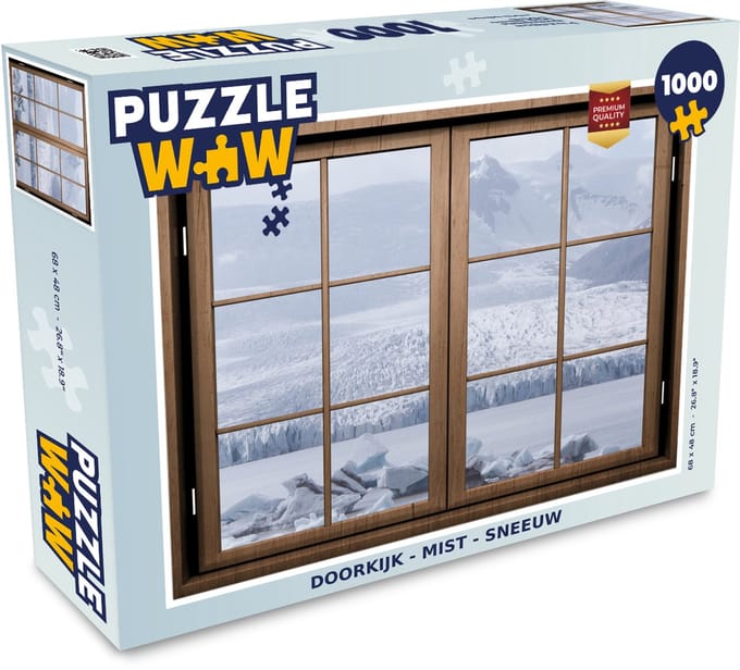 Puzzel Doorkijk - Mist - Sneeuw - Legpuzzel - Puzzel 1000 stukjes volwassenen