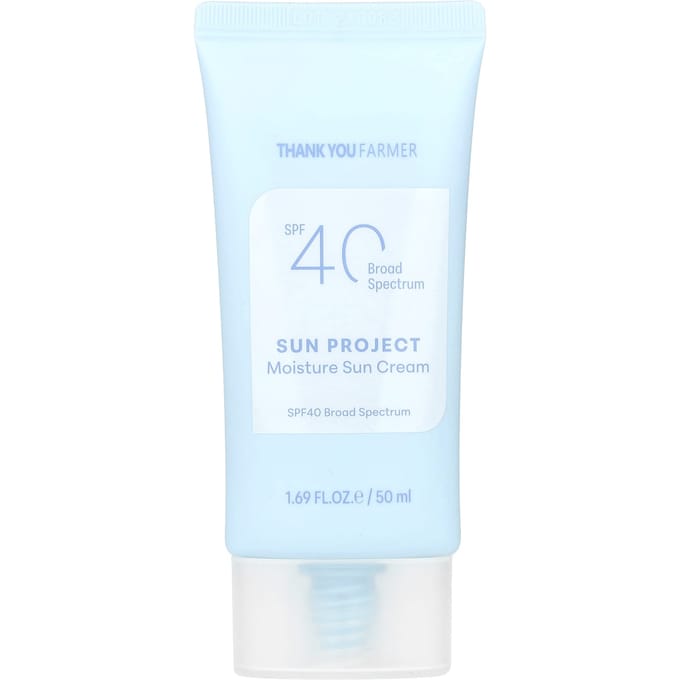 Thank You Farmer, Sun Project Moisture Sun Cream, SPF 40, 1.69 fl oz (50 ml) white