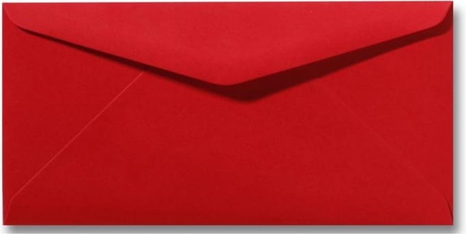 Envelop 11 x 22 cm Pioenrood 100 stuks