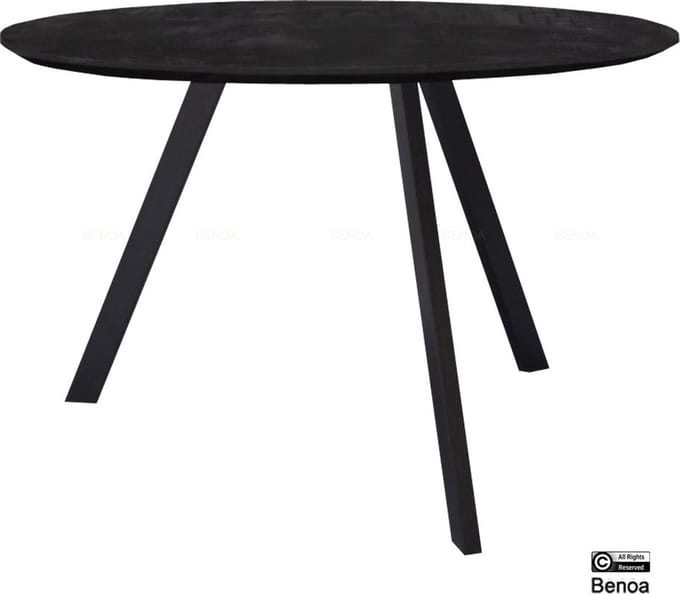 Eettafel Berlin Rond mangohout 150 cm - Zwart