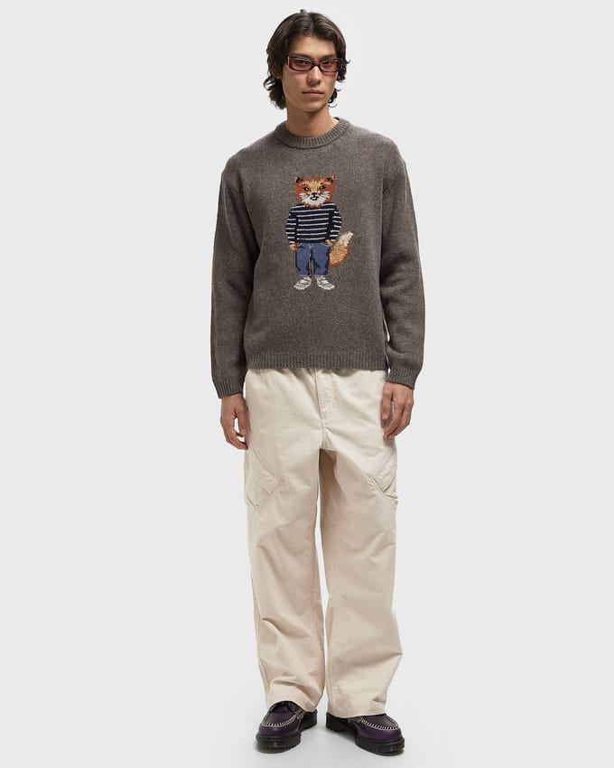 DRESSED FOX INTARSIA WOOL JUMPER