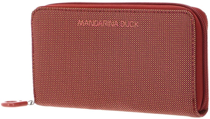 MANDARINA DUCK portemonnee MD20 Zip Wallet Pecan Nut lichtrood