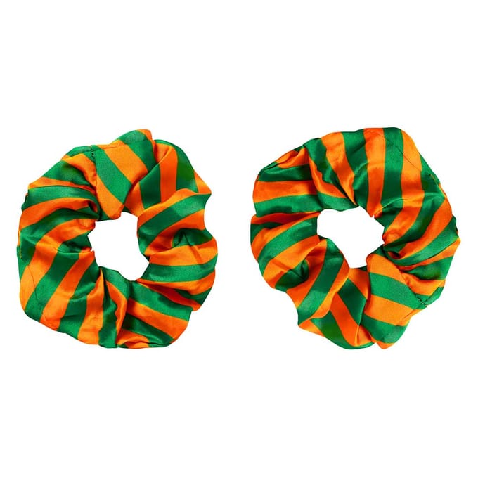 Feest armband - Scrunchie - One size / Groen/oranje
