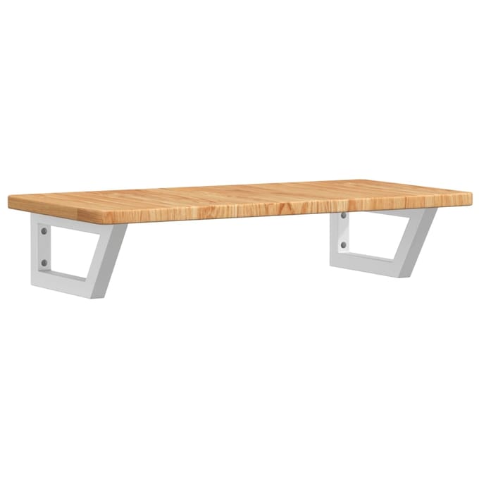 vidaXL - Badkamer - wandschap - staal - en - massief - eikenhout