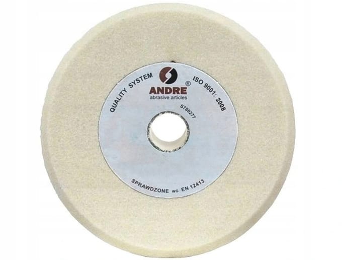 ANDRE - Slijpschijf - Type 1C (met schuine kant) - 125 x 8 x 20 mm - 99A 60K - Wit edelkorund