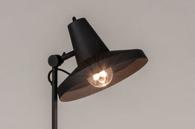 Lumidora Vloerlamp 74385 - JESSE - E27 - Zwart - Metaal