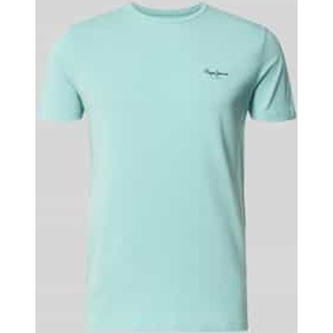 slim fit T-shirt van katoenmix model 'ORIGINAL BASIC 3N'
