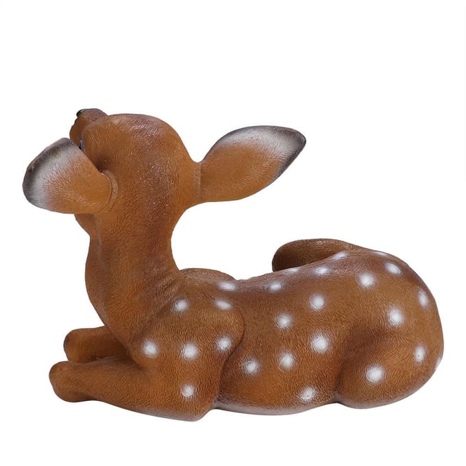 Gesimuleerde Sika Herten Tuindecor Scène Huis Terras Ornamenten Hars Dierenmodel gray