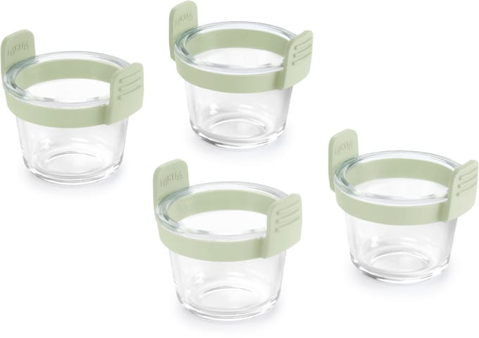 Lékué Airfryer Ovenschaal - Mini - ø 11 cm - Set 4-delig - Glas - Transparent