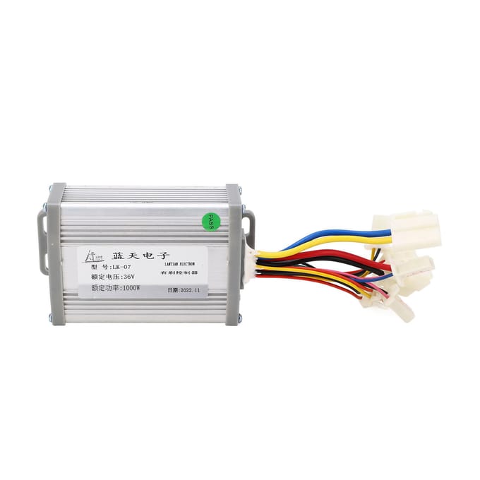 Elektrische Fiets Controller Duimgas Kit 36V 1000W Borstelmotor Snelheidsregelaar en Duim white