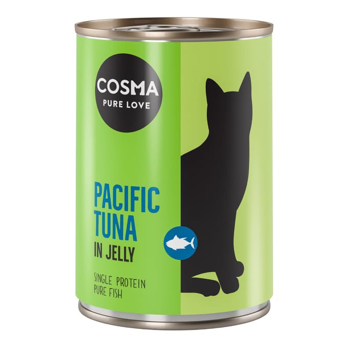6x400g Pacifische Tonijn in Gelei Cosma Original Kattenvoer