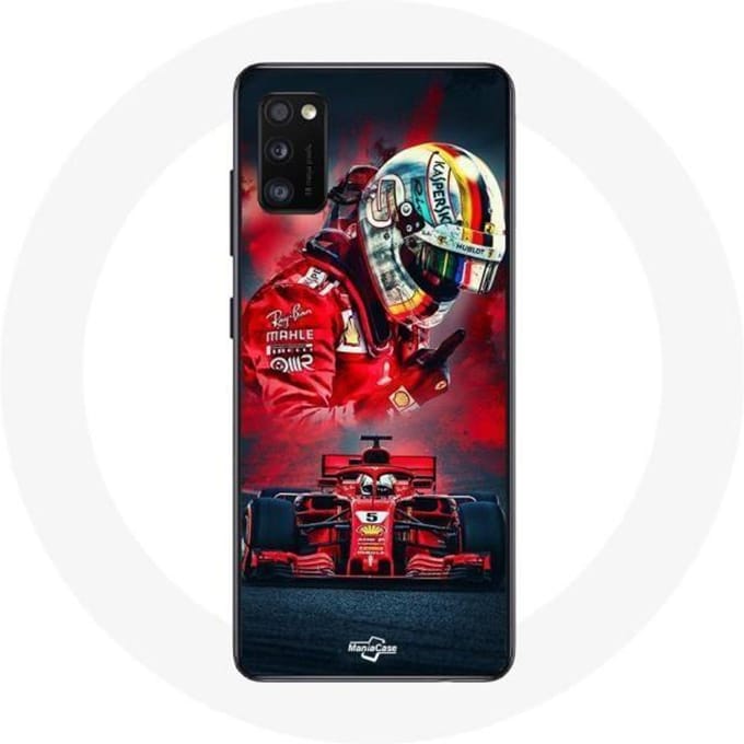 Coque - Formule 1 - Galaxy A41 - Rouge - Sebastian Vettel - Rigide rouge