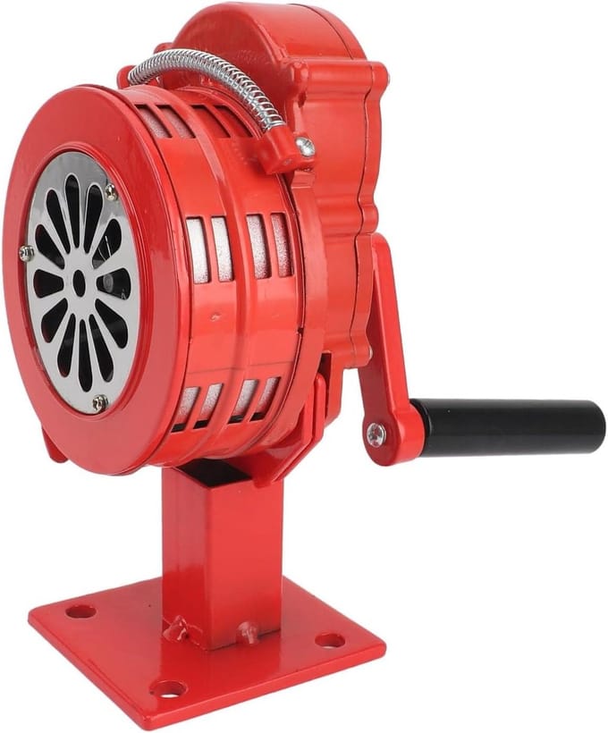 Handslingersirene, 110 DB Luid Alarm, Noodluchtalarm -sirene met Instelbaar Volume, Ideaal voor Plotselinge Branden (rood)
