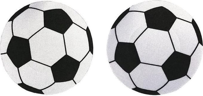 Voetbal tepel stickers 1 paar (2 st.) - erotische tepelstickers