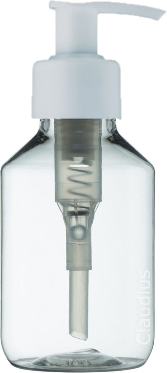 Lege Plastic Fles 100 ml PET transparant - met witte pomp - set van 10 stuks - Navulbaar - Leeg