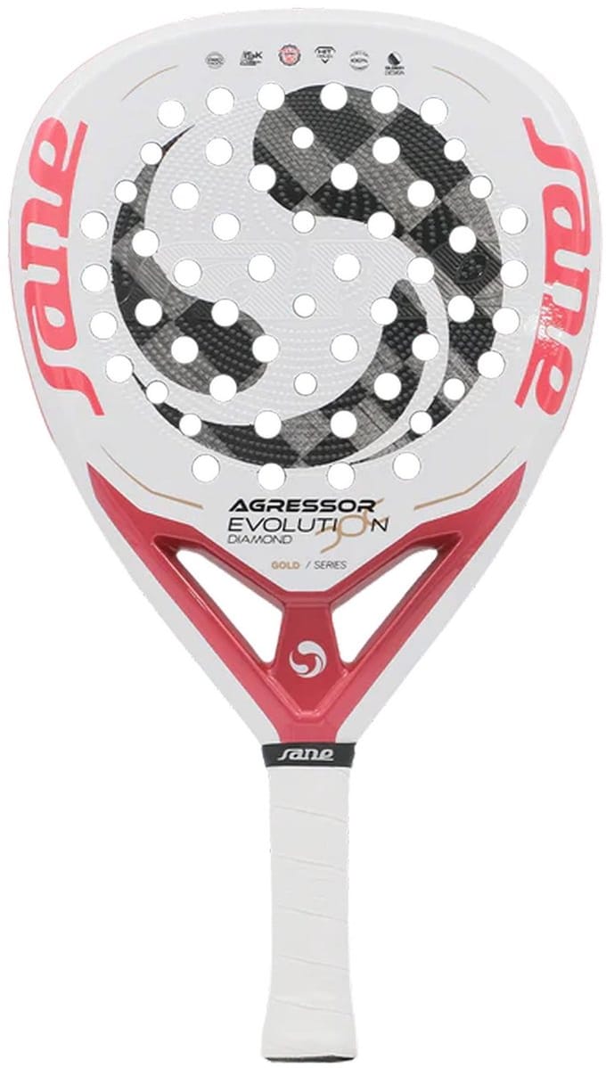 Paddle racket Sane Padel Agressor Evolution Diamond Gold