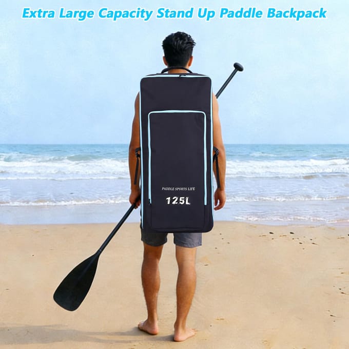 Grote Capaciteit Paddle Board Rugzak Stand Up Paddle Rugzak Gemakkelijke Toegang Opbergontwerp Lichtgewicht Reizen Buiten zwart