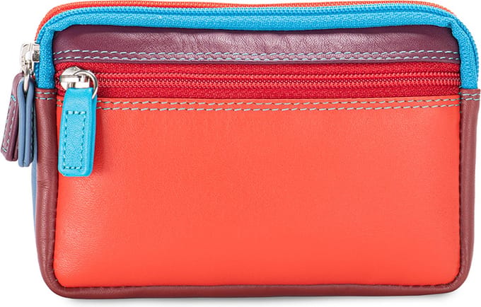 Mywalit Small Leather Double Zip Purse Pompeii