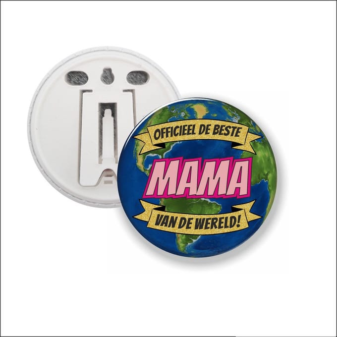 Button Met Clip 58 MM - Officieel De Beste Mama Van De Wereld