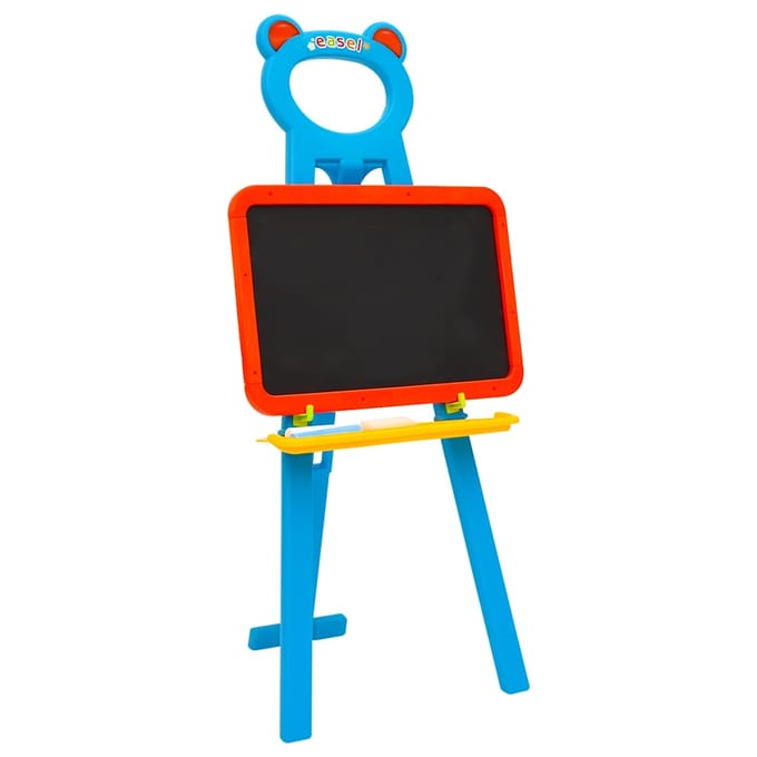 vidaXL Kinderezel met krijtbord en whiteboard 2-in-1