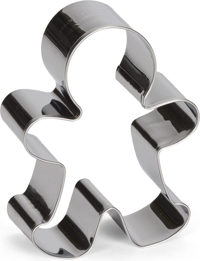 uitsteekvorm Speculaaspop 7 cm RVS zilver