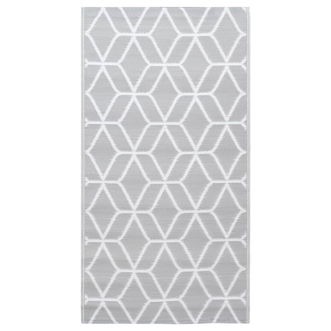 vidaXL - Buitenkleed - ARAKIL - 190x290 - cm - PP - grijs