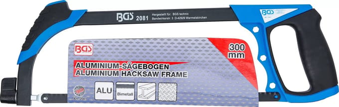 BGS Aluminium zaagbeugel met HSS-zaagblad, 300 mm