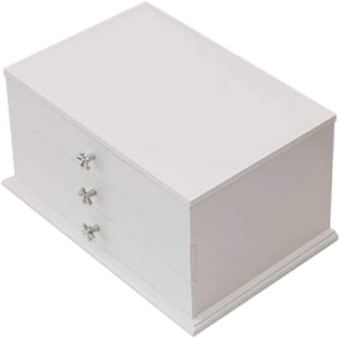 Sieradendoos - Juwelenopberger - Sieraden Organiseren - 3-laags Ontwerp - 30 cm Lengte - Beige