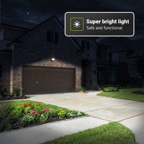 HOFTRONIC Londen - LED Wandlamp met sensor - 30 Watt 2500 Lumen - Bewegingssensor en schemerschakelaar - 3000K warm wit licht - Zwart