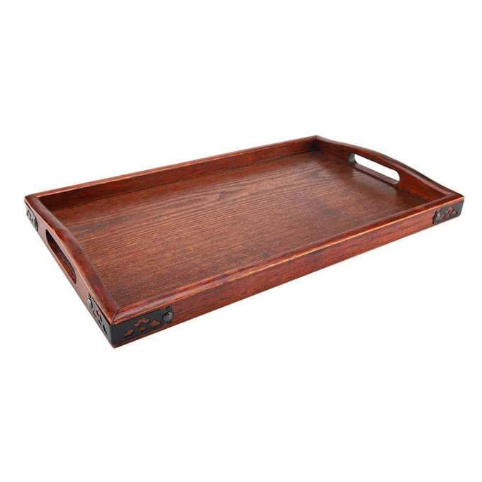 Multifunctioneel Houten Serveerblad Bord voor Theeservies Fruit Snoepjes Eten Thuis Hotel  (S) brown