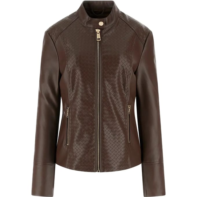 Leren jas voor vrouwen Guess Claudine Biker