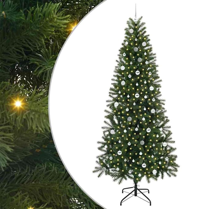 vidaXL Kunstkerstboom Groen 240 cm PE en PVC