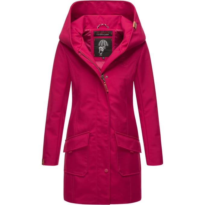Marikoo dames softshelljas – Mayleen, waterafstotend met capuchon