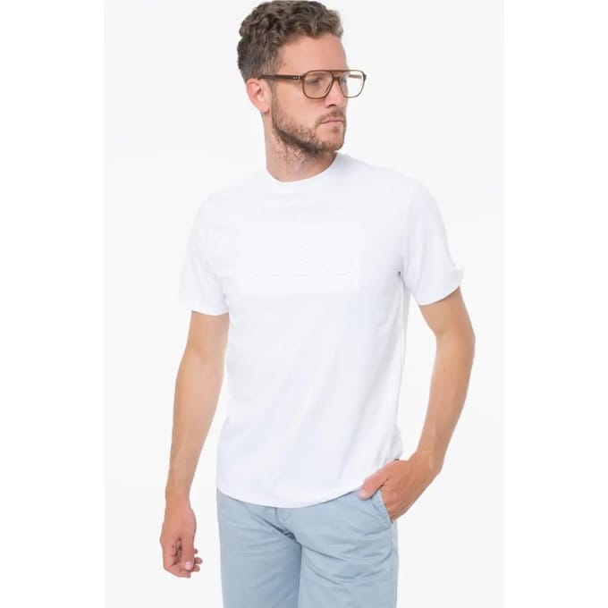 Guess Basic Gueembossed Logo T-shirt Met Korte Mouwen Wit 2XL Man