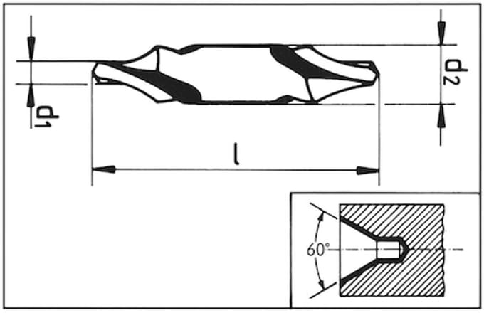 Wurth - Spiraalboor HSS DIN 333 vorm A - HSS centreerboor x 1 st