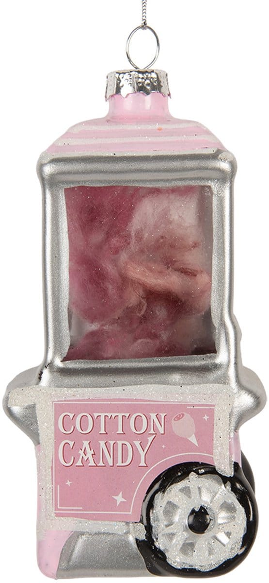 Clayre & Eef Kersthanger 6x5x11 cm Roze Glas