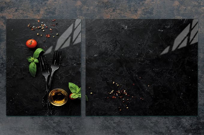 TMK ArtDeko - Snijplank - Glas - 100x52 cm - Schist Kleur