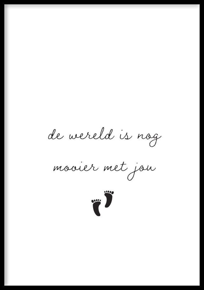 Poster De Wereld Is Mooier - 30x40 cm - Kinder Posters - WALLLL