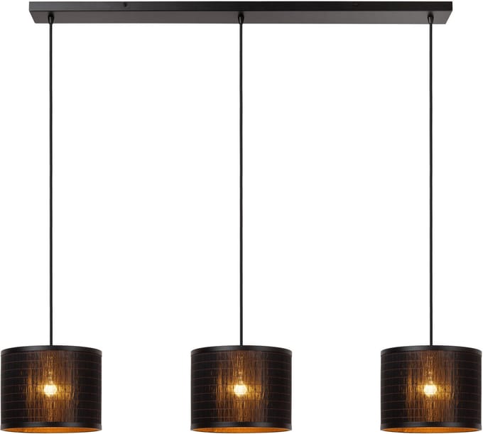 Lucide TAGALOG - Hanglamp - Ø 40 cm - 3xE27 - Zwart - Essential - Japandi