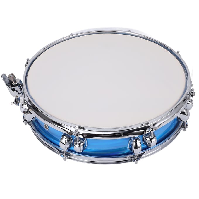 Snaredrum 14 Inch Super Slim RVS Studenten Snaredrum met Stokken voor Oefening white