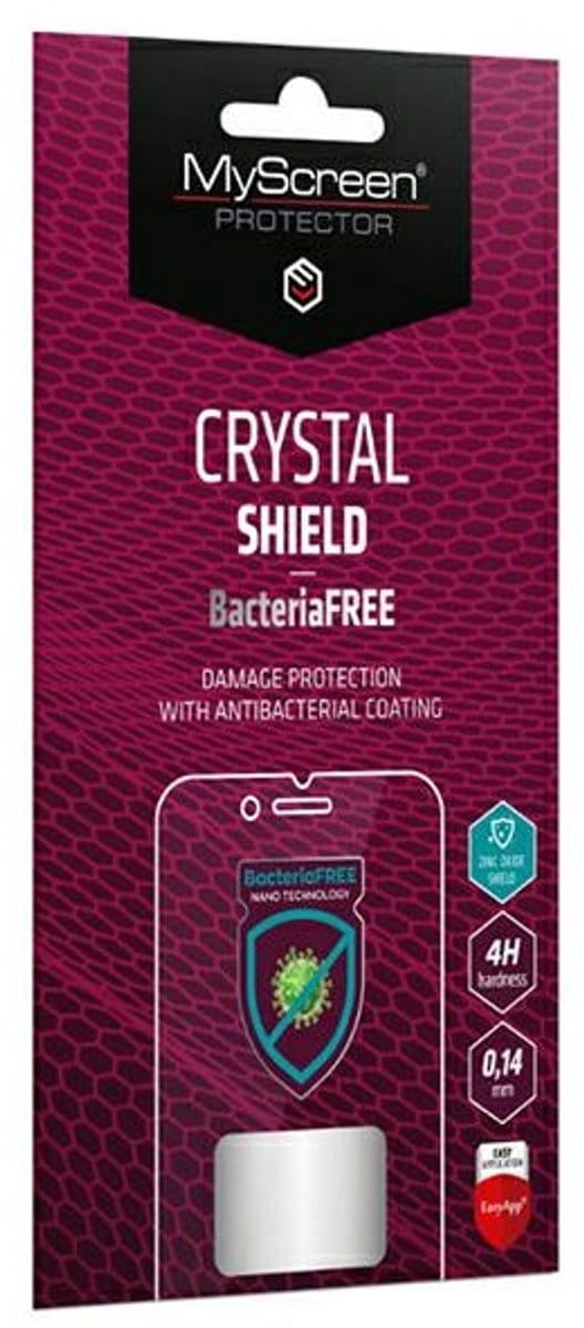 MyScreen Protector MS Crystal - Telefoniescreenprotector - Antibacteriële Coating - Perfecte Transparantie