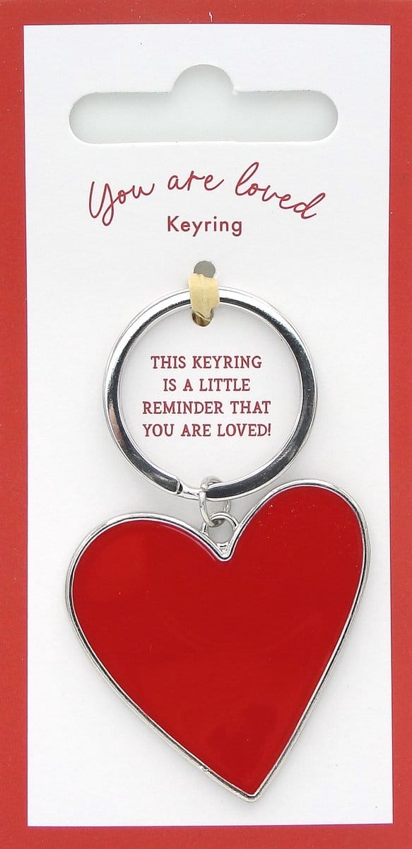 Something Different - You Are Loved Heart Sleutelhanger - Rood